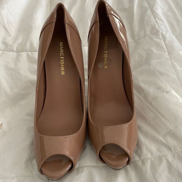 Marc Fisher Shoes - Marc fisher taupe, high heel peep toes, size 8
